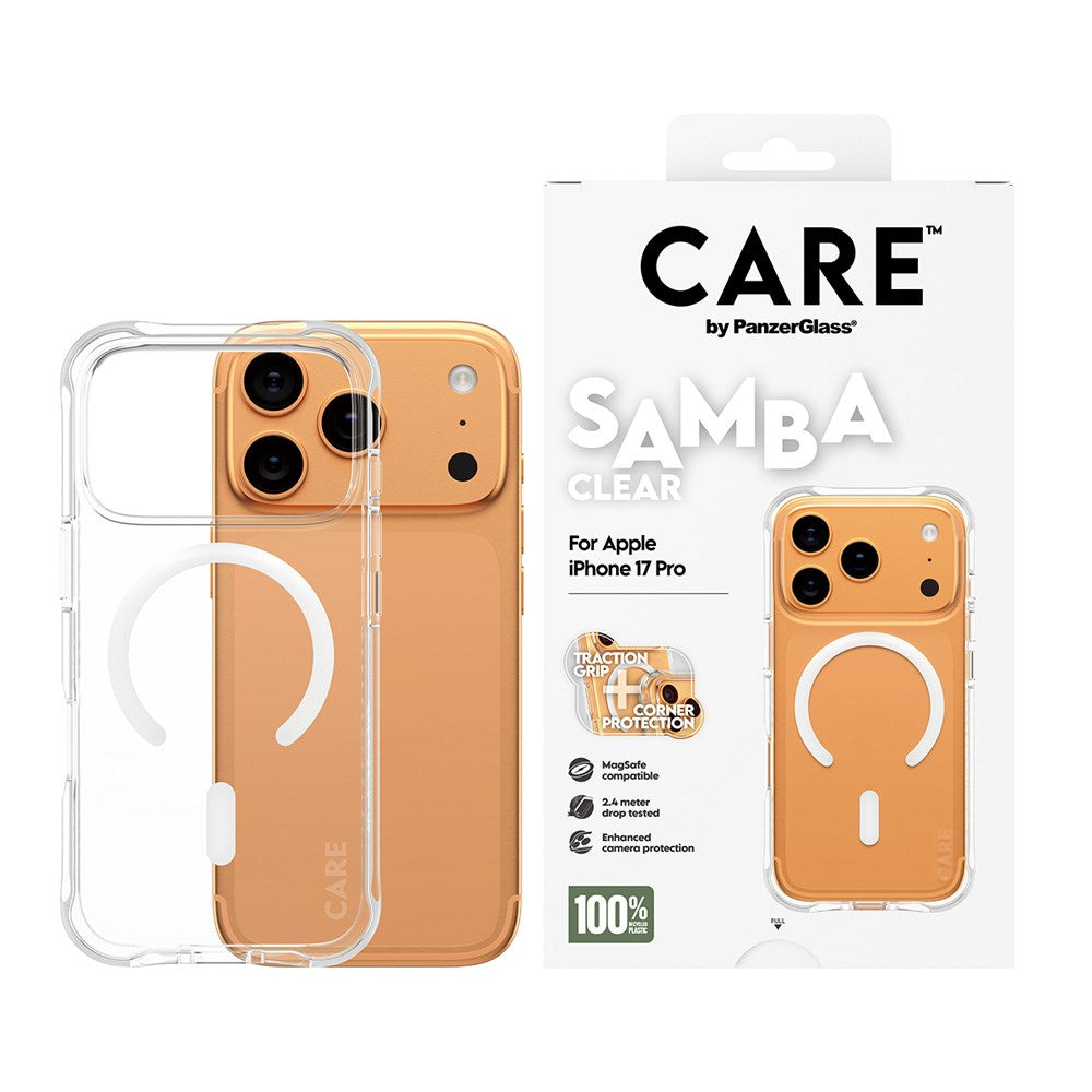 CARE by PanzerGlass iPhone 17 Pro Fashionable Samba Deksel - MagSafe Kompatibel - Transparent