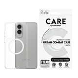 CARE by PanzerGlass Samsung Galaxy S25 Edge FLAGSHIP Urban Combat-deksel - MagSafe Kompatibel - Transparent / White