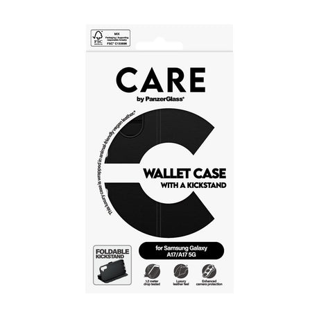 CARE by PanzerGlass Samsung Galaxy A17 (5G) Feature Wallet Case m. Stativfunksjon - Svart
