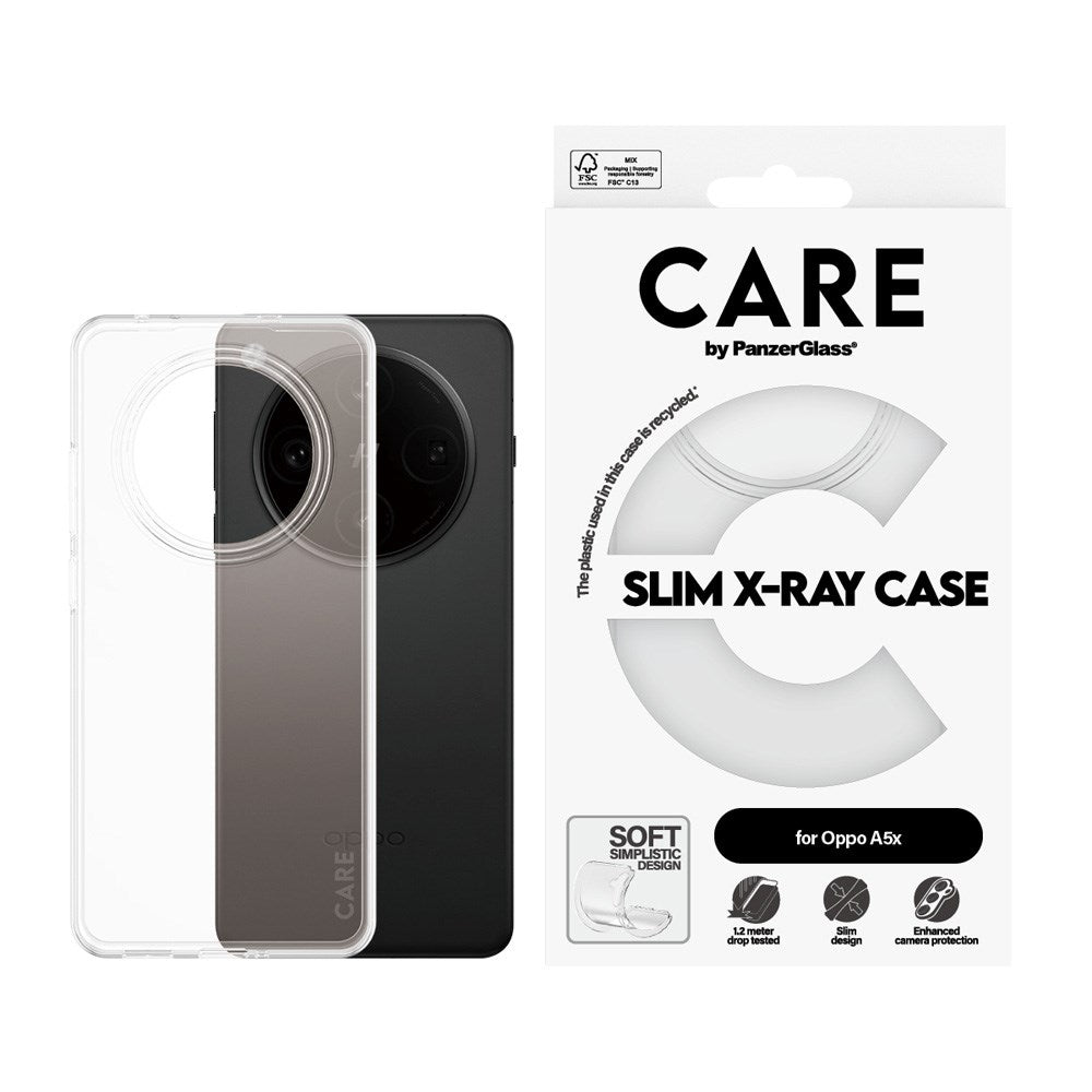 CARE by PanzerGlass OPPO A5x (4G) Fashionable Transparent X-Ray Soft Basic Case - Gjennomsiktig
