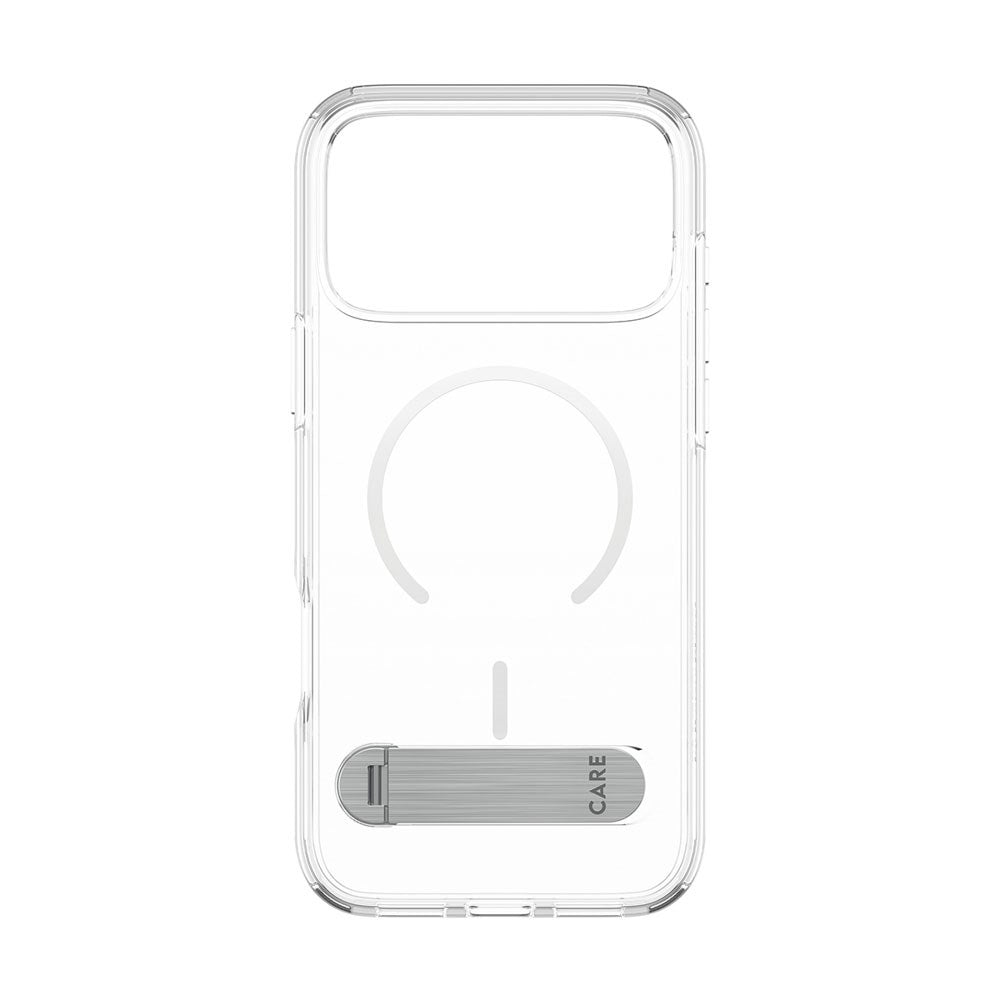 iPhone 18 Pro Max  / 17 Pro Max CARE by PanzerGlass Feature Kickstand Deksel - MagSafe Kompatibel - Gjennomsiktig / Hvit