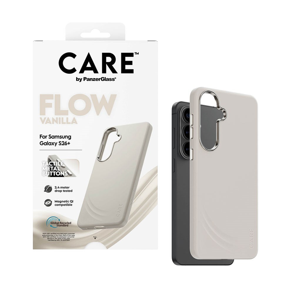 Samsung Galaxy S26+ (Plus) CARE by PanzerGlass Feature Flow Deksel - Qi Kompatibel - Vanilla