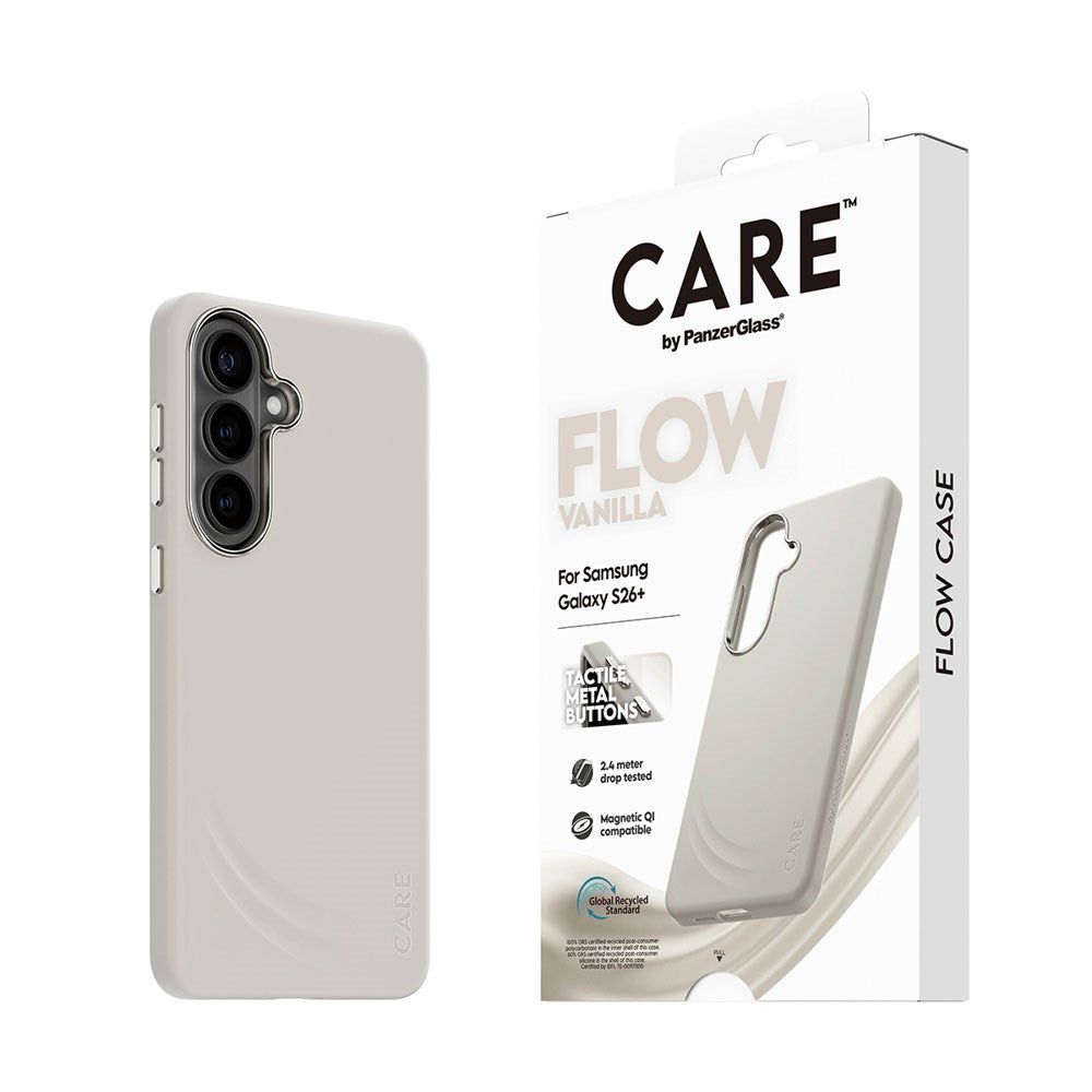 Samsung Galaxy S26+ (Plus) CARE by PanzerGlass Feature Flow Deksel - Qi Kompatibel - Vanilla
