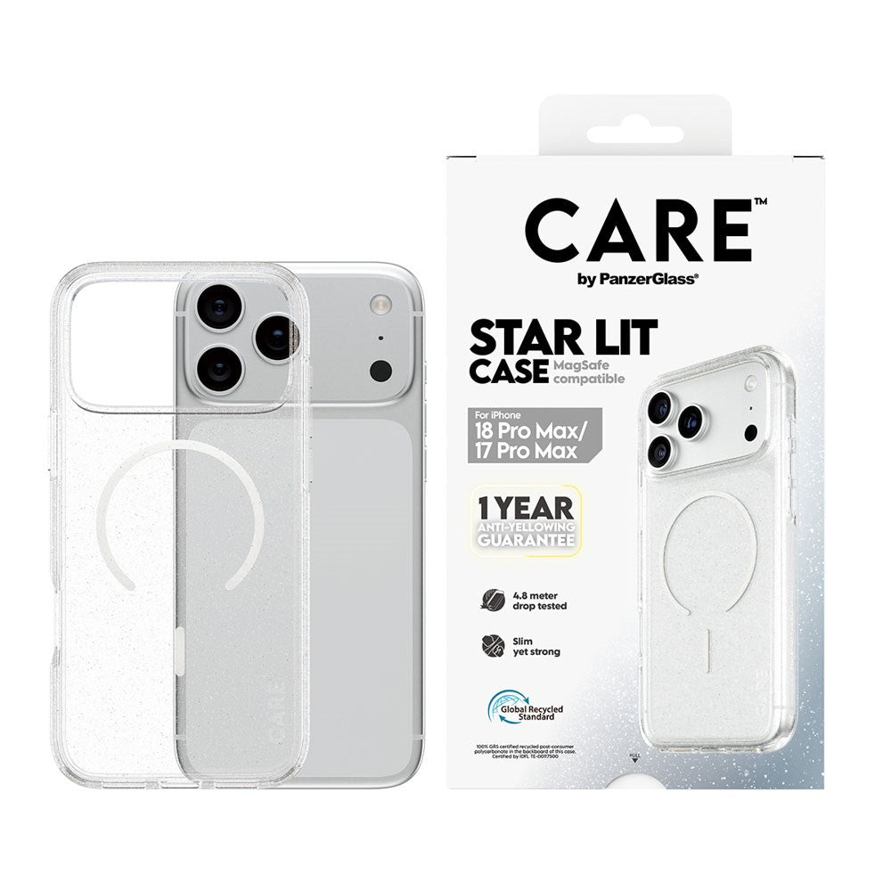 iPhone 18 Pro Max  / 17 Pro Max CARE by PanzerGlass FLAGSHIP Urban Explorer Deksel - MagSafe Kompatibel - Transparent / Star Lit