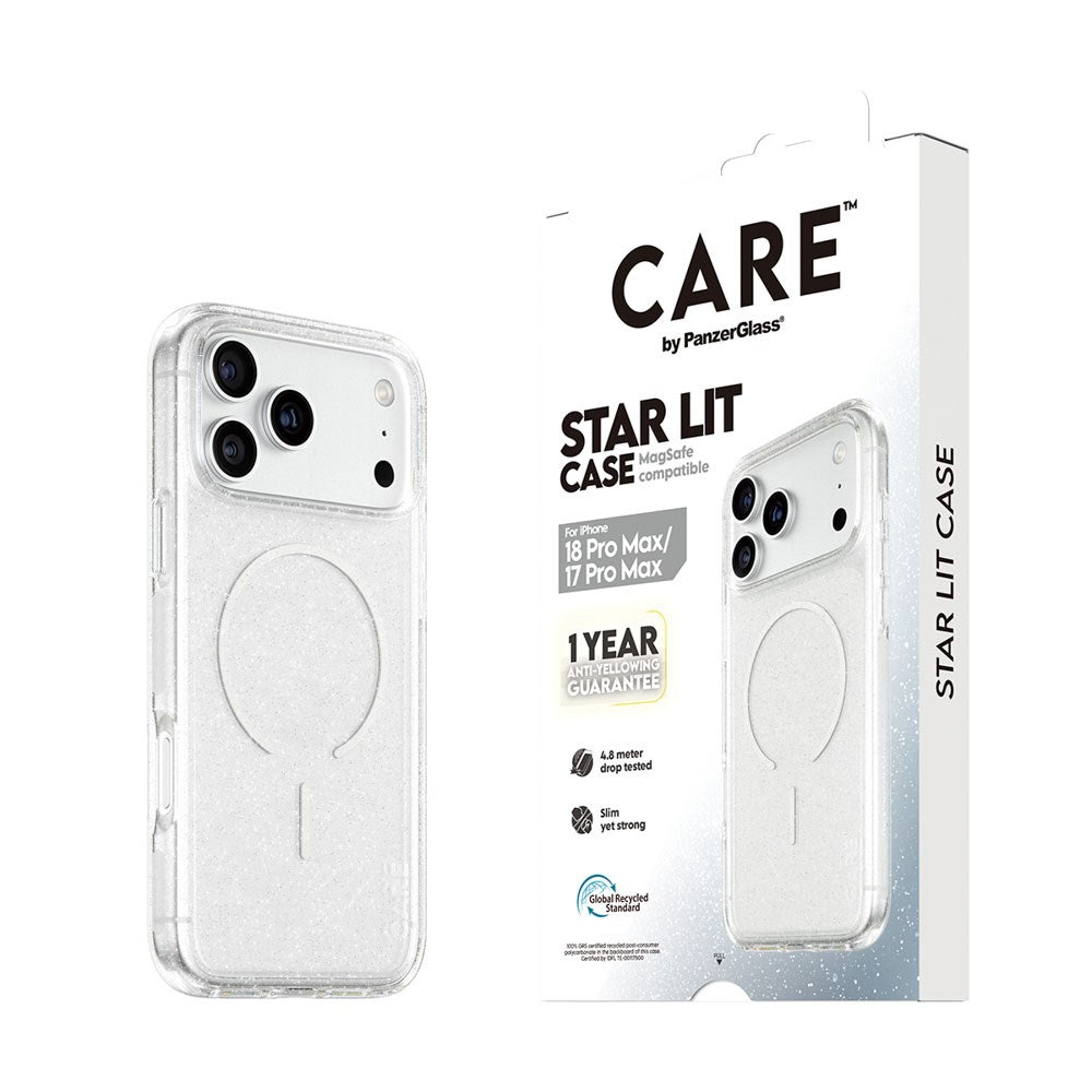 iPhone 18 Pro Max  / 17 Pro Max CARE by PanzerGlass FLAGSHIP Urban Explorer Deksel - MagSafe Kompatibel - Transparent / Star Lit