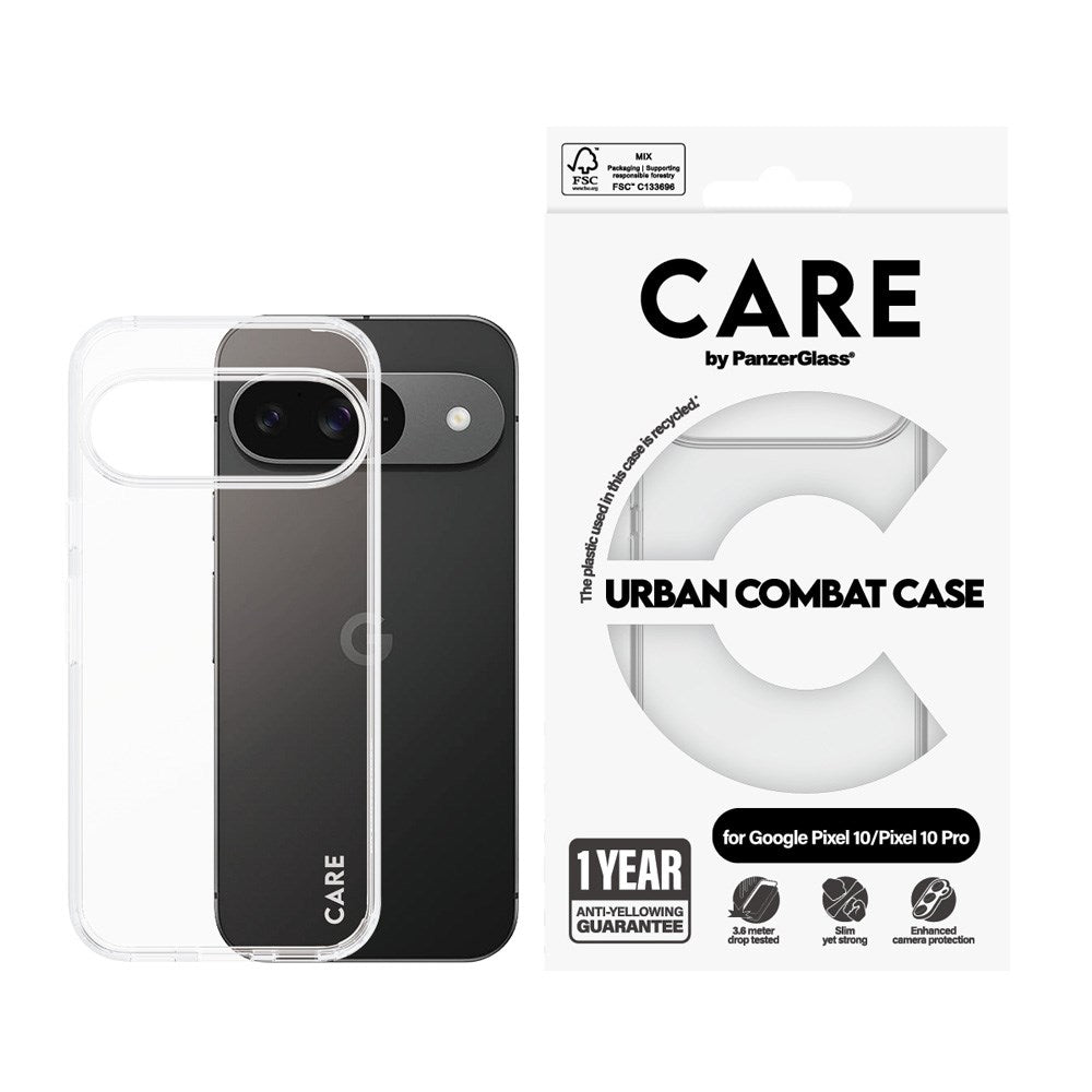 CARE by PanzerGlass Google Pixel 10 / 10 Pro FLAGSHIP Urban Combat Deksel - Transparent