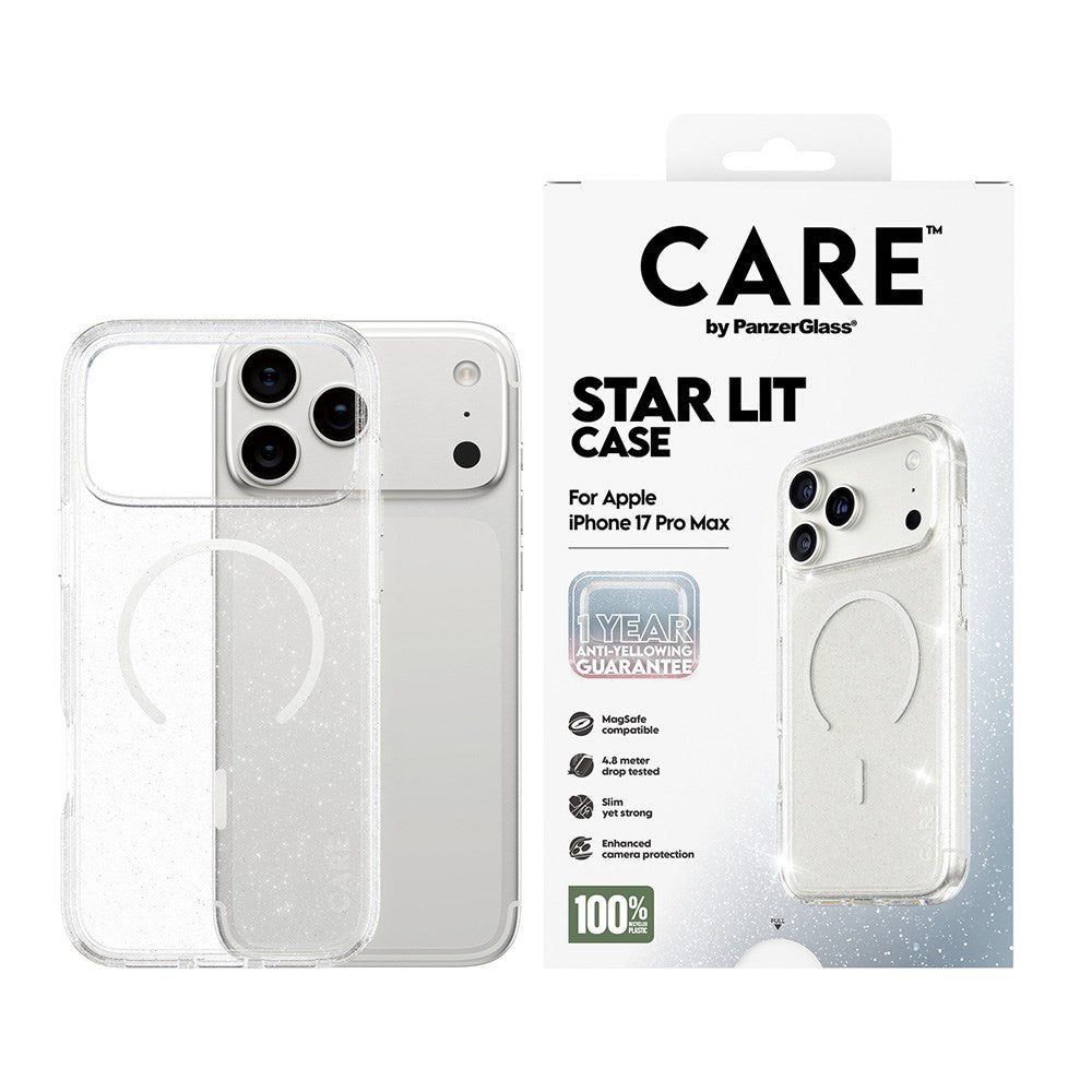 CARE by PanzerGlass iPhone 17 Pro Max FLAGSHIP Urban Explorer Deksel - MagSafe Kompatibel - Transparent / Star Lit
