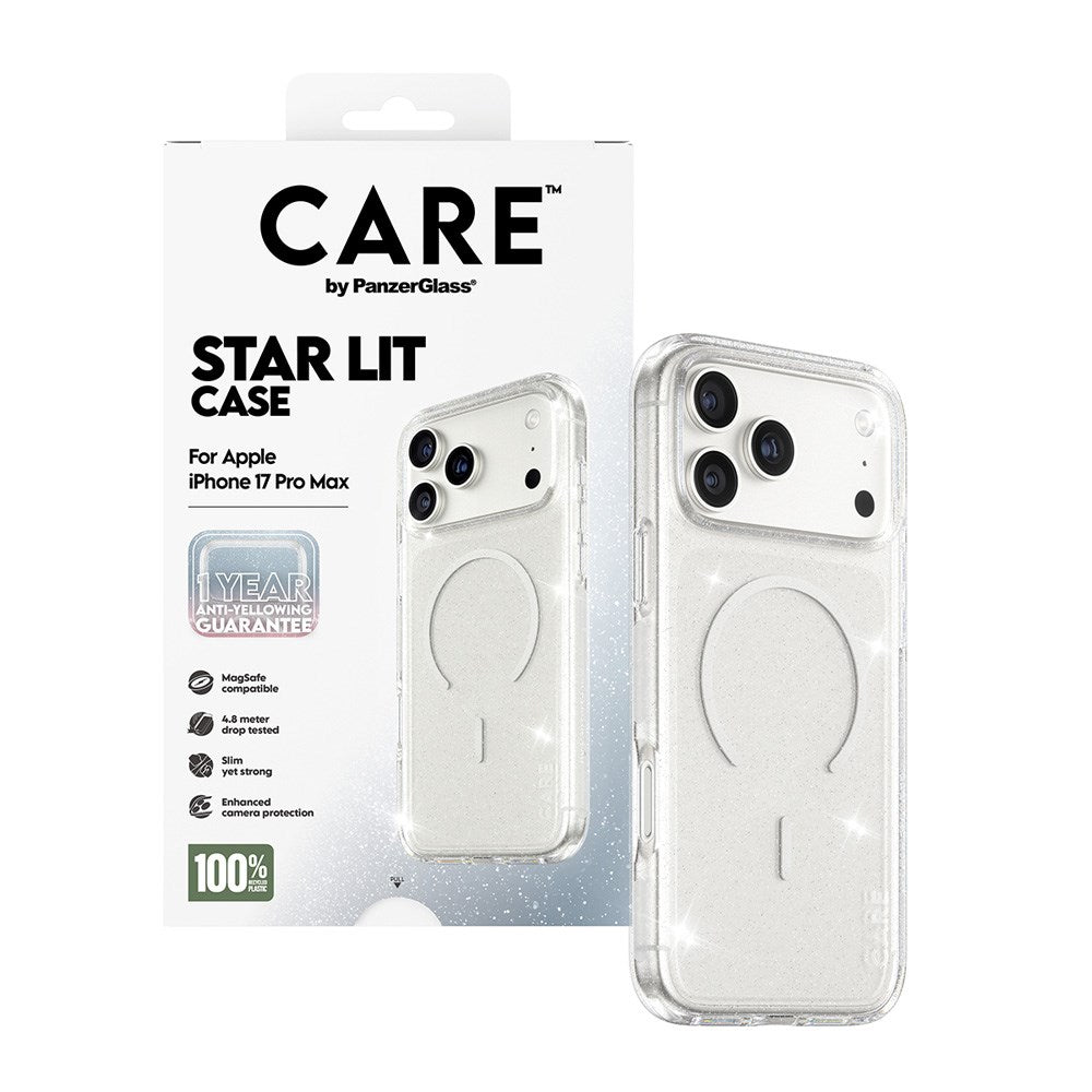 CARE by PanzerGlass iPhone 17 Pro Max FLAGSHIP Urban Explorer Deksel - MagSafe Kompatibel - Transparent / Star Lit