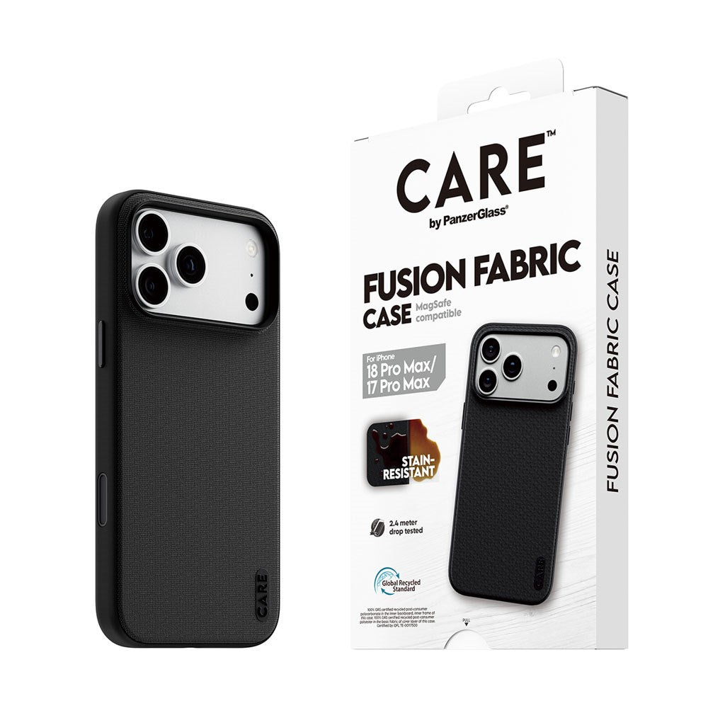 iPhone 18 Pro Max / 17 Pro Max CARE by PanzerGlass Fusion Fabric Deksel - MagSafe Kompatibel - Svart