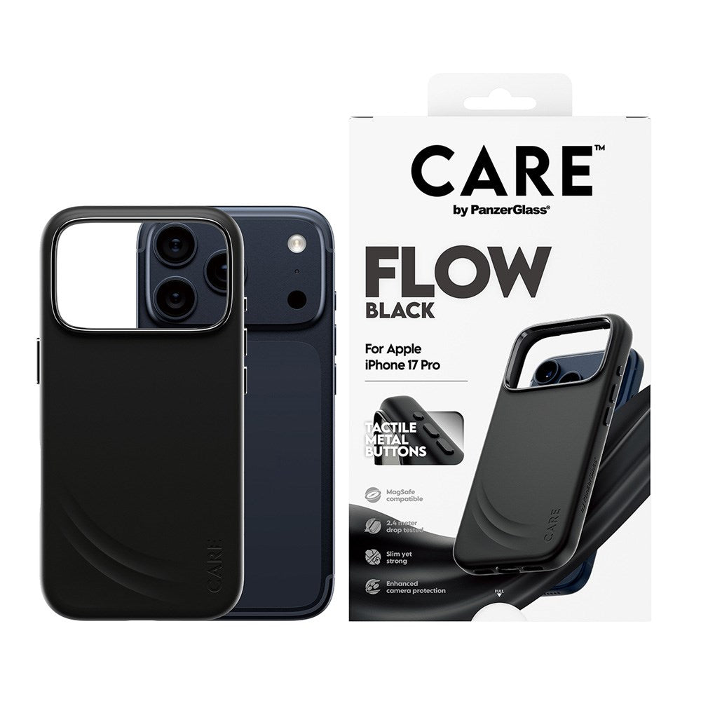 CARE by PanzerGlass iPhone 17 Pro Feature Flow Deksel - MagSafe Kompatibel - Svart