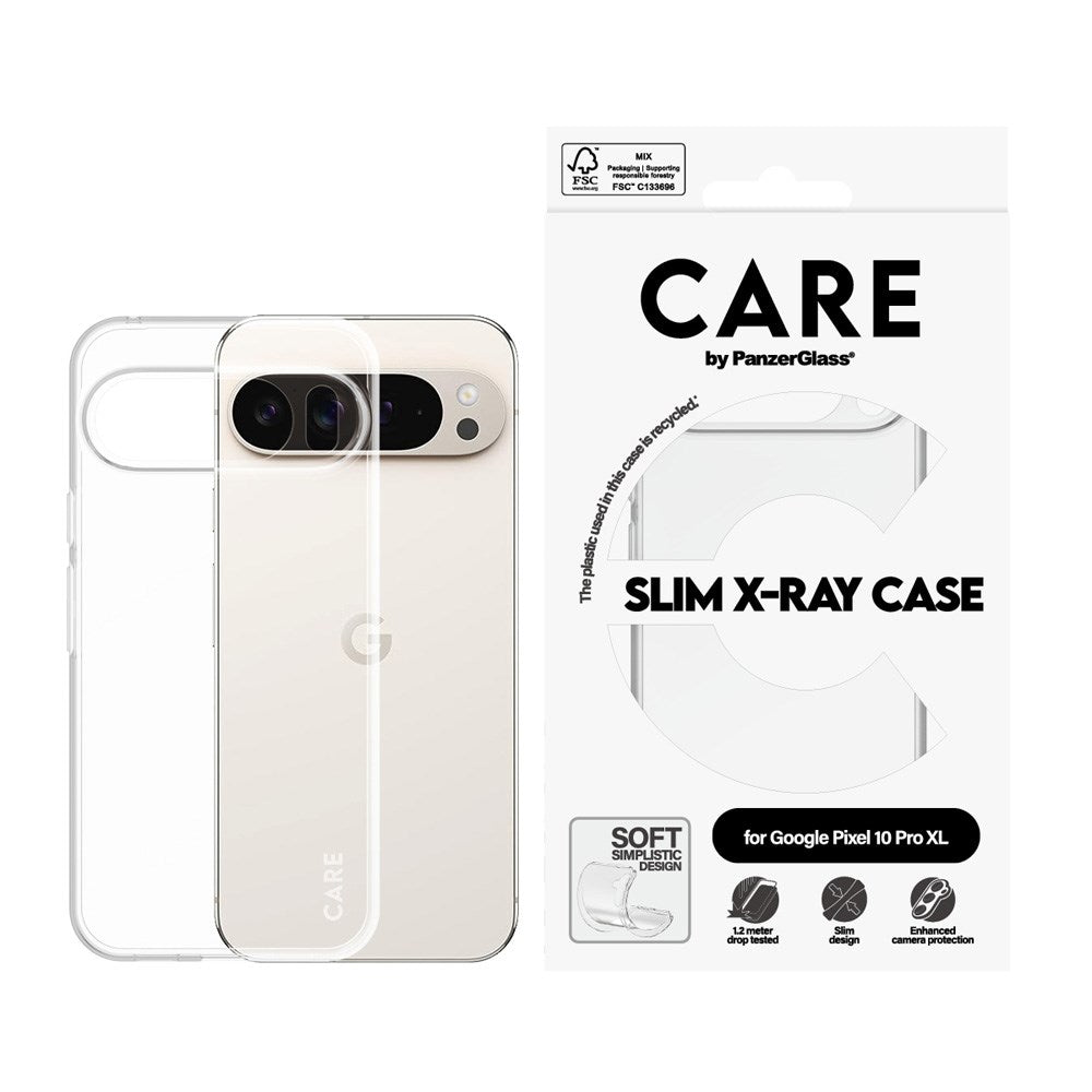CARE by PanzerGlass Google Pixel 10 Pro XL Fashionable Transparent X-Ray Soft Basic Case - Gjennomsiktig