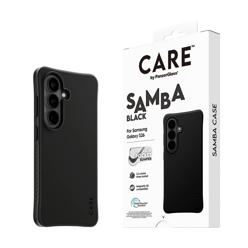 Samsung Galaxy S26 CARE by PanzerGlass Fashionable Samba Deksel - Qi Kompatibel - Svart