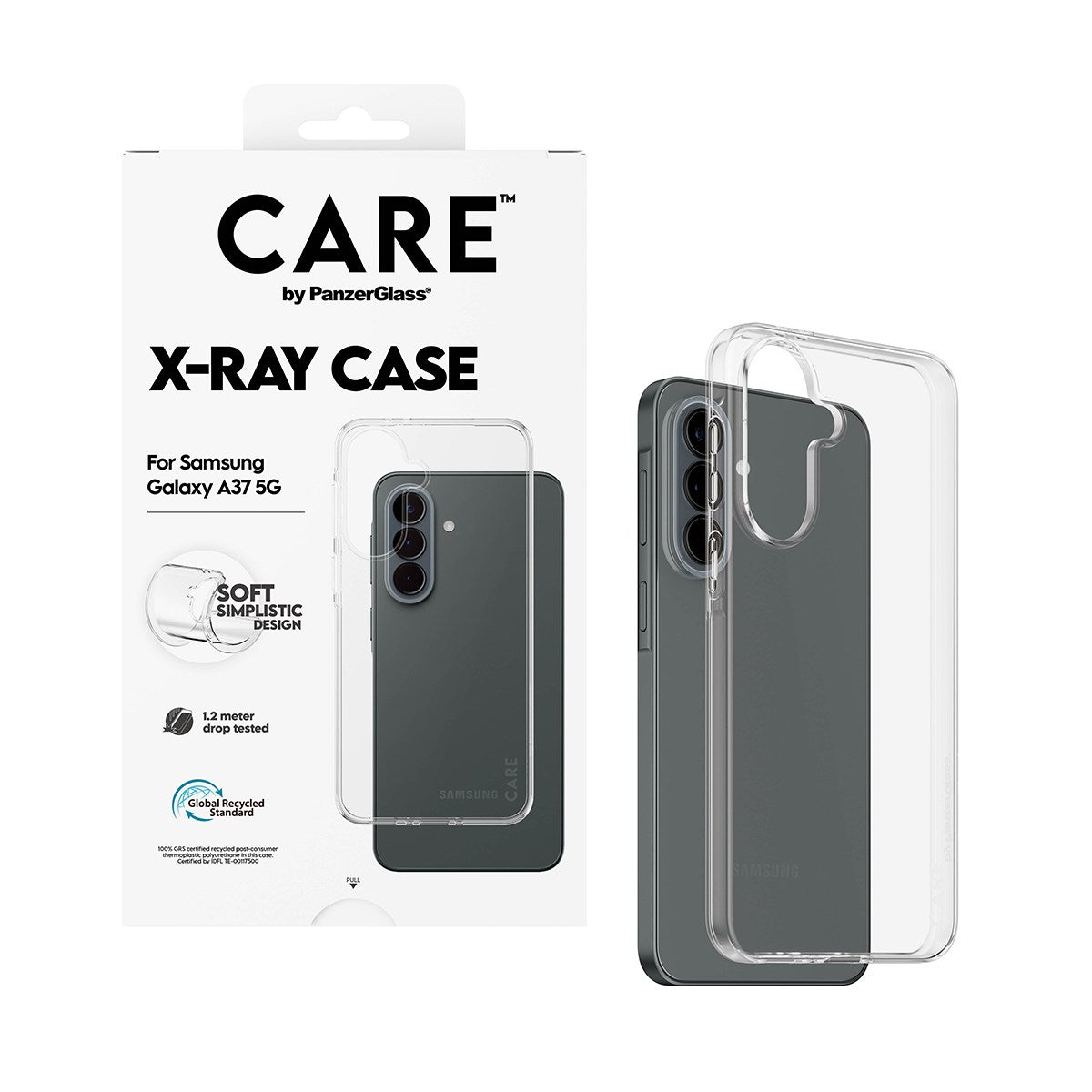 Samsung Galaxy A37 CARE by PanzerGlass Slim X-Ray Deksel - Gjennomsiktig