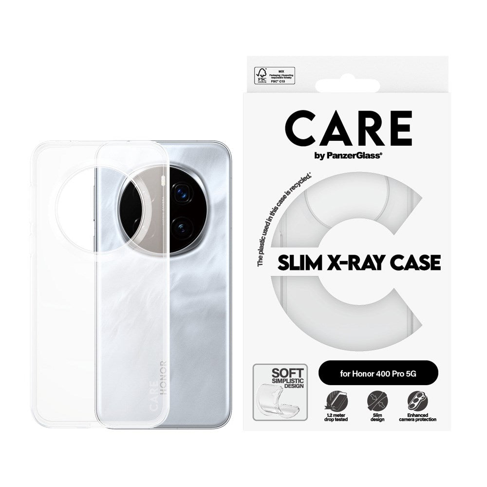 CARE by PanzerGlass Honor 400 Pro Fashionable Transparent X-Ray Soft Basic Case - Gjennomsiktig