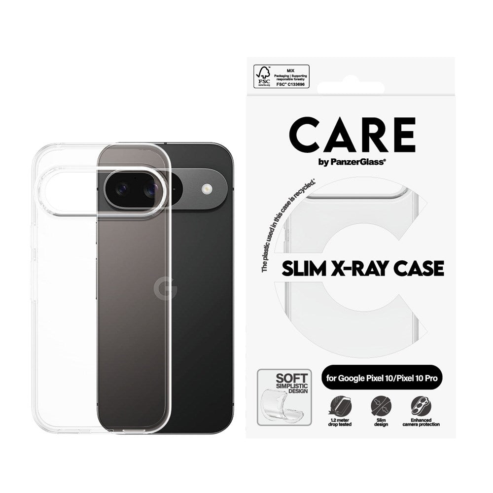CARE by PanzerGlass Google Pixel 10 / 10 Pro Fashionable Transparent X-Ray Soft Basic Case - Gjennomsiktig