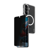 Samsung Galaxy S26 Urban Combat 3-in-1 Privacy Bundle med Deksel / Skjermbeskyttelse (Privacy) / Kamerabeskyttelse - Qi Kompatibel - Gjennomsiktig
