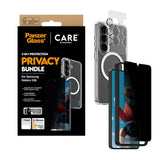 Samsung Galaxy S26 Urban Combat 3-in-1 Privacy Bundle med Deksel / Skjermbeskyttelse (Privacy) / Kamerabeskyttelse - Qi Kompatibel - Gjennomsiktig