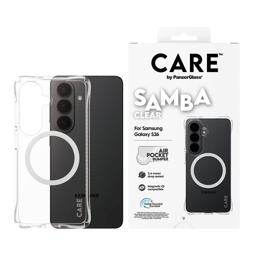 Samsung Galaxy S26 CARE by PanzerGlass Fashionable Samba Deksel - Qi Kompatibel - Gjennomsiktig