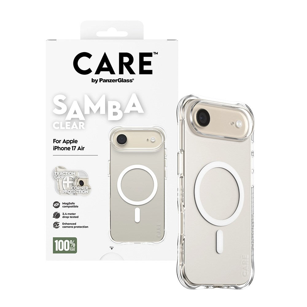 CARE by PanzerGlass iPhone Air Fashionable Samba Deksel - MagSafe Kompatibel - Transparent