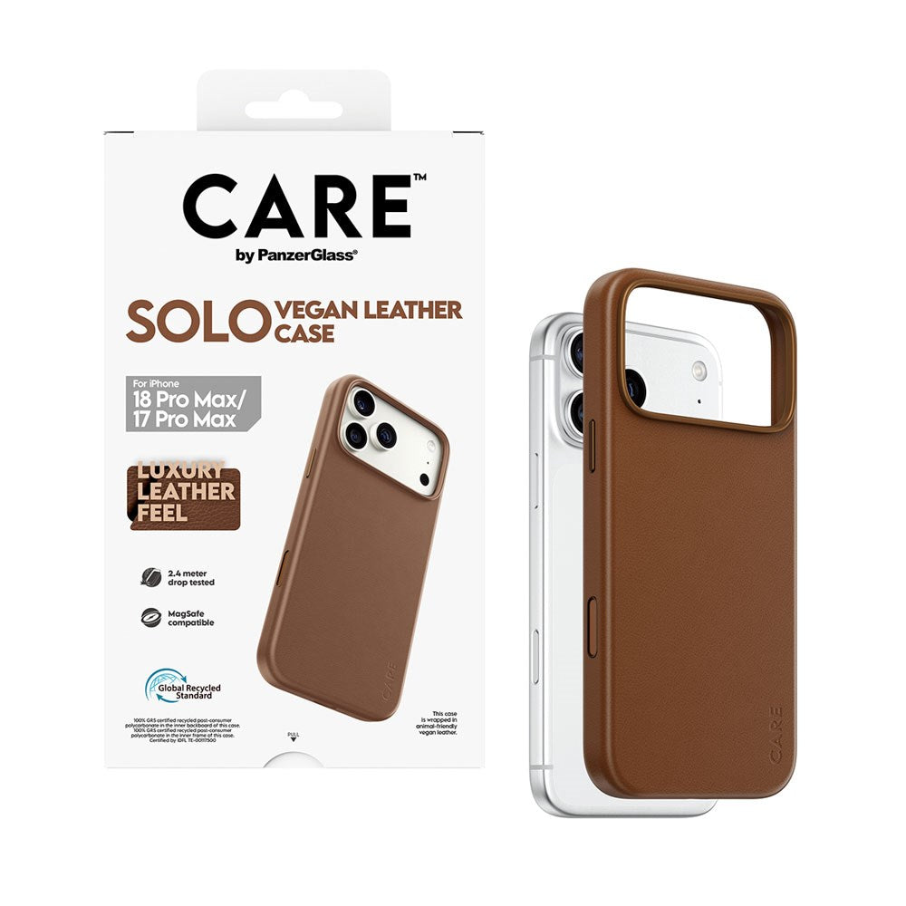 iPhone 18 Pro Max  / 17 Pro Max CARE by PanzerGlass SOLO Deksel - MagSafe Kompatibel - Brun