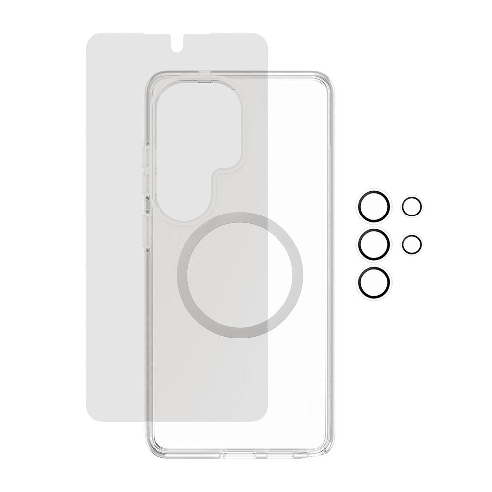 Samsung Galaxy S26 Ultra Urban Combat 3-in-1 Privacy Bundle med Deksel / Skjermbeskyttelse (Privacy) / Kamerabeskyttelse - Qi Kompatibel - Gjennomsiktig