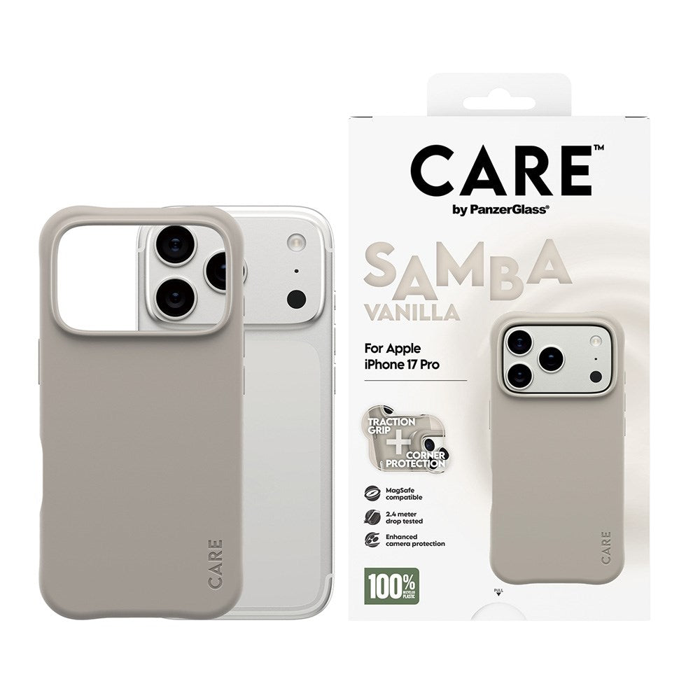 CARE by PanzerGlass iPhone 17 Pro Fashionable Samba Deksel - MagSafe Kompatibel - Vanilla