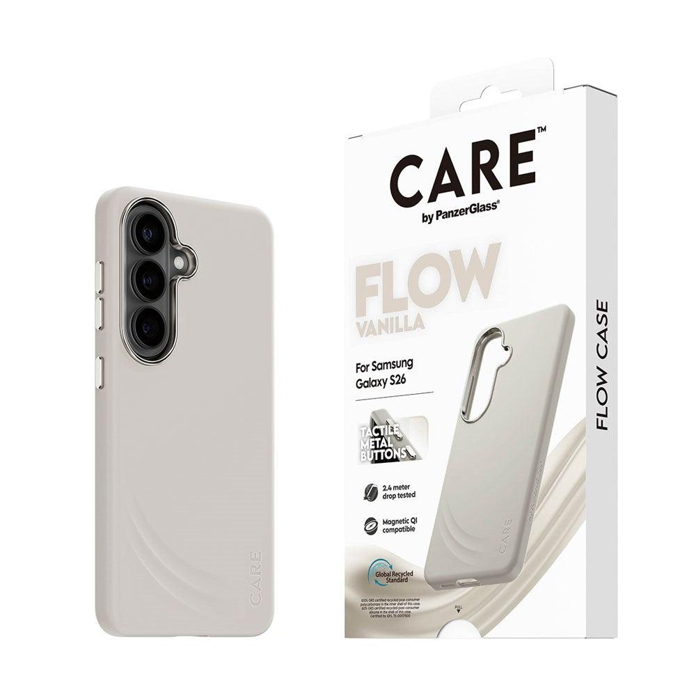 Samsung Galaxy S26 CARE by PanzerGlass Feature Flow Deksel - Qi Kompatibel - Vanilla