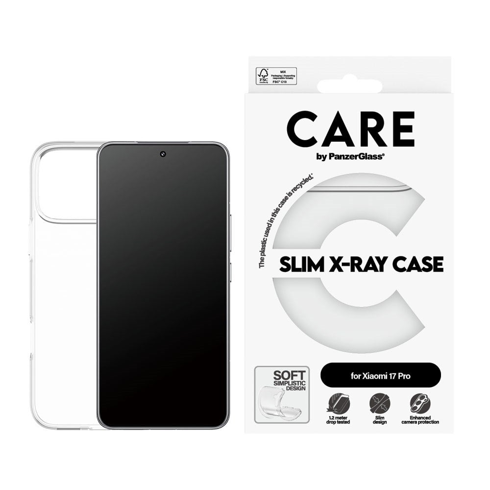 Xiaomi 17 Pro CARE by PanzerGlass FASHION X-Ray Soft Basic Deksel - Gjennomsiktig