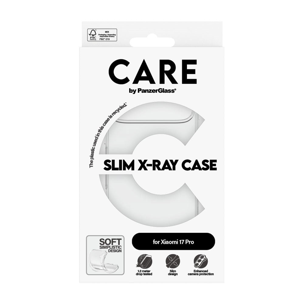 Xiaomi 17 Pro CARE by PanzerGlass FASHION X-Ray Soft Basic Deksel - Gjennomsiktig