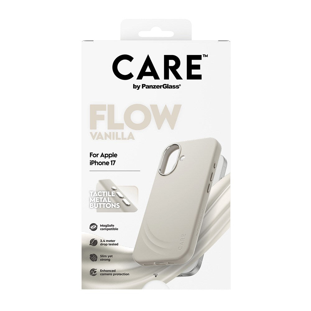 CARE by PanzerGlass iPhone 17 Feature Flow Deksel - MagSafe Kompatibel - Vanilla