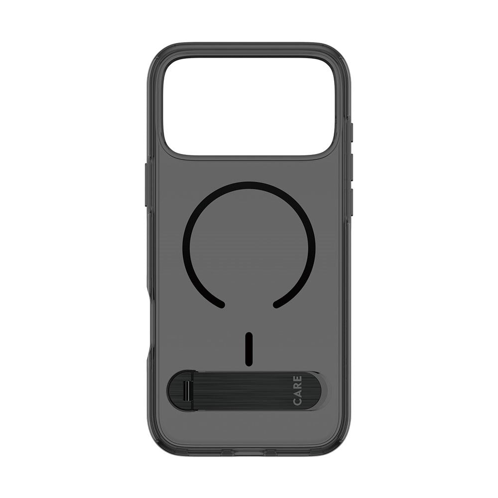iPhone 18 Pro Max  / 17 Pro Max CARE by PanzerGlass Feature Kickstand Deksel - MagSafe Kompatibel - Svart / Gjennomsiktig