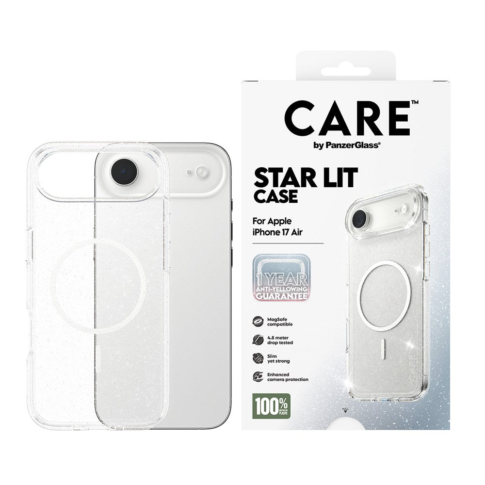 CARE by PanzerGlass iPhone Air FLAGSHIP Urban Explorer Deksel - MagSafe Kompatibel - Transparent / Star Lit