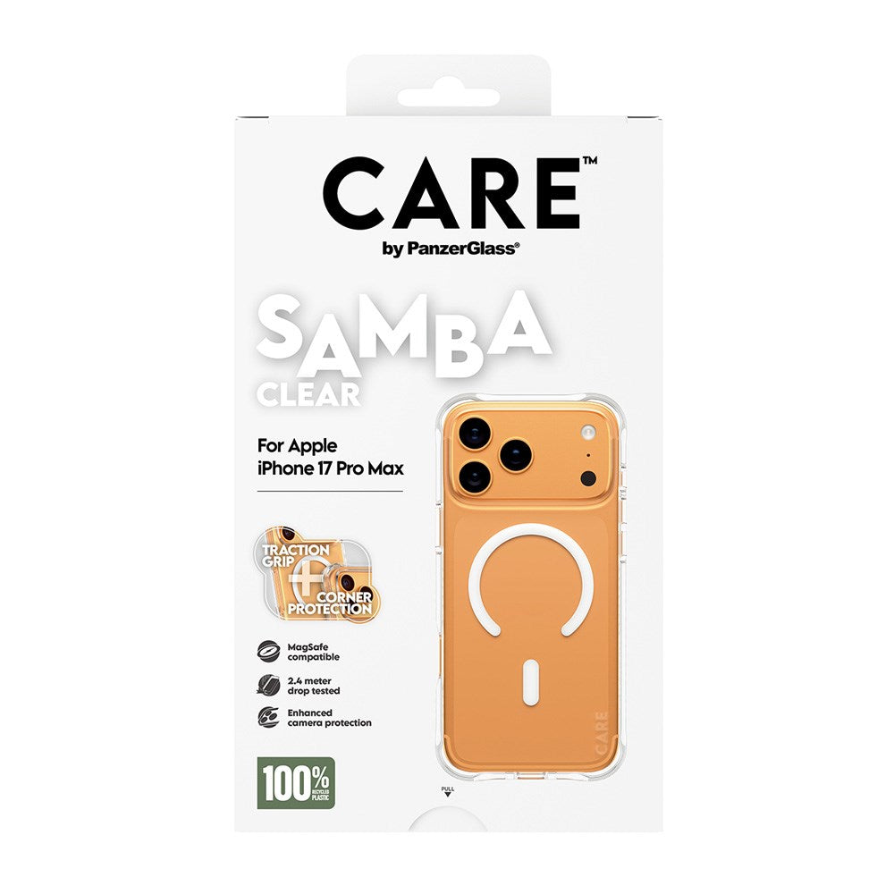 CARE by PanzerGlass iPhone 17 Pro Max Fashionable Samba Deksel - MagSafe Kompatibel - Transparent