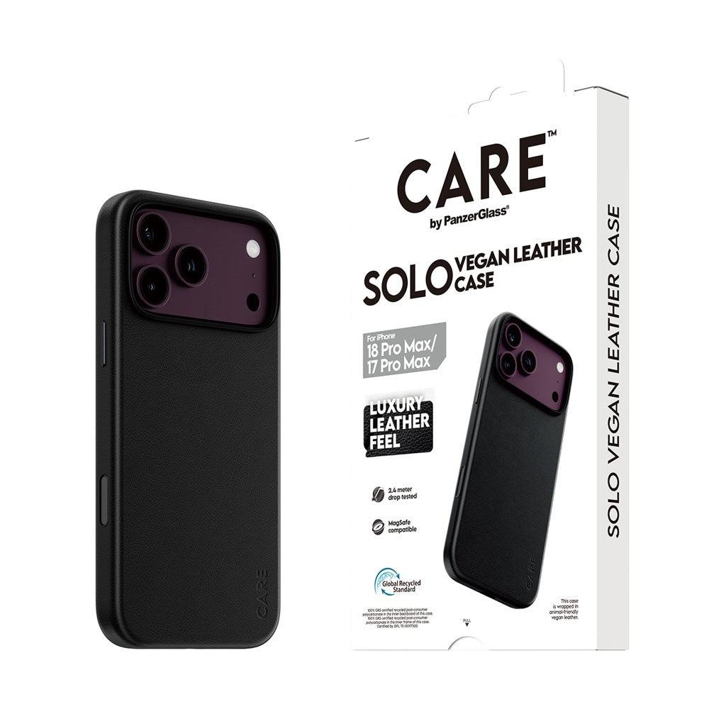 iPhone 18 Pro Max  / 17 Pro Max CARE by PanzerGlass SOLO Deksel - MagSafe Kompatibel - Svart