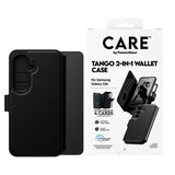 Samsung Galaxy S26 CARE by PanzerGlass Feature Tango 2-in-1 Deksel med Lommebok - Svart