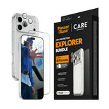 iPhone 18 Pro Max CARE By PanzerGlass 3-i-1 FLAGSHIP Bundle - Skjermbeskyttelse (UWF) / Deksel / Kamerabeskyttelse - Gjennomsiktig