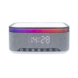 Denver CRQ-225 FM-Klokkeradio med Trådløs Lading & Bluetooth - Grå