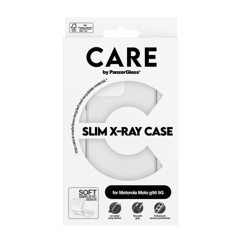Motorola Moto G56 CARE by PanzerGlass FASHION X-Ray Soft Basic Deksel - Gjennomsiktig