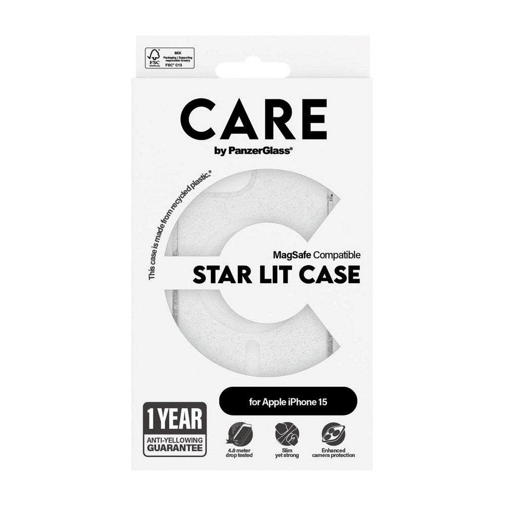 CARE by PanzerGlass iPhone 15 FLAGSHIP Urban Combat-deksel - MagSafe Kompatibel - Star Lit / White