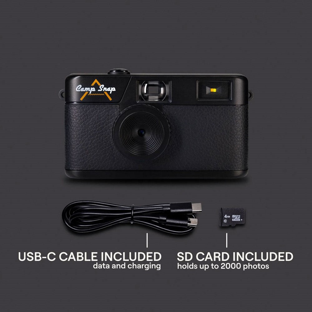 Camp Snap Skjermløst Digitalkamera - 8 Megapiksler - Oppladbart - Stealth Black