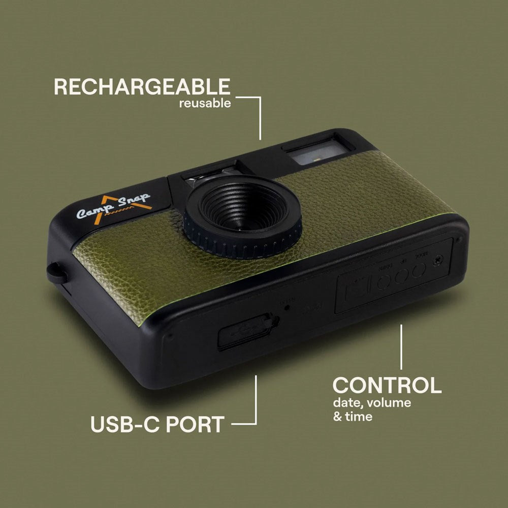 Camp Snap Skjermløst Digitalkamera - 8 Megapiksler - Oppladbart - Forest Green