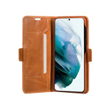 Samsung Galaxy S21 FE dbramante1928 Copenhagen Slim Ekte Skinn Flip Deksel m. Lommebok - Tan