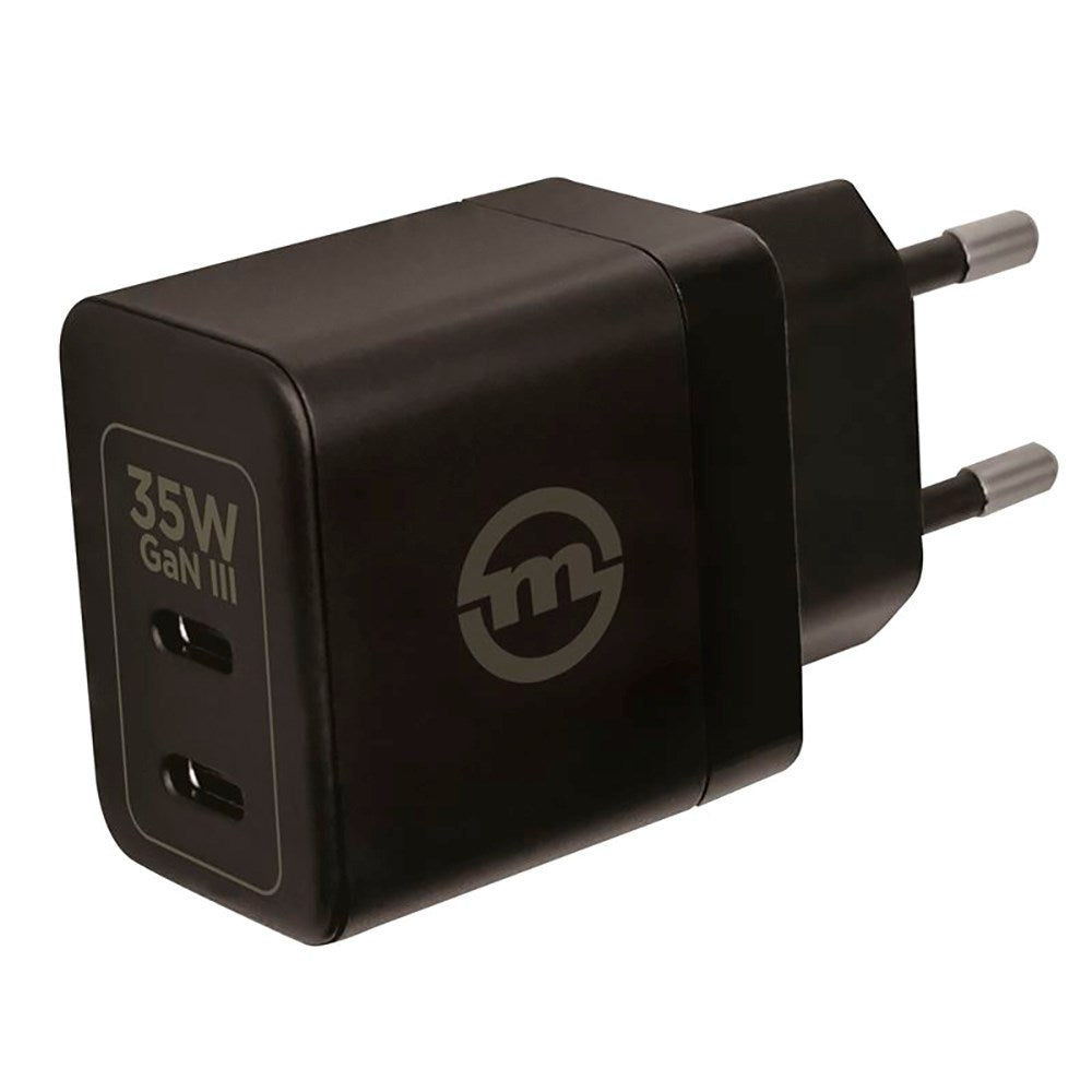 Mobile Origin 35W Super Charger GaN Vegglader med 2x USB-C - Svart