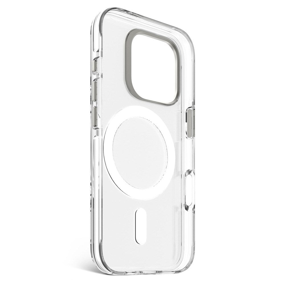 Decoded iPhone 16 Pro Clear Case - 100% Resirkulert Plast - MagSafe-kompatibel - Gjennomsiktig / Matt Hvit