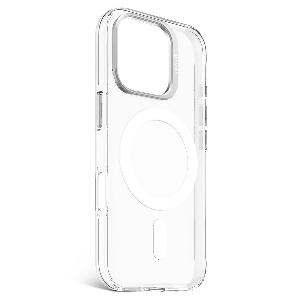 Decoded iPhone 16 Pro Clear Case - 100% Resirkulert Plast - MagSafe-kompatibel - Gjennomsiktig / Matt Svart