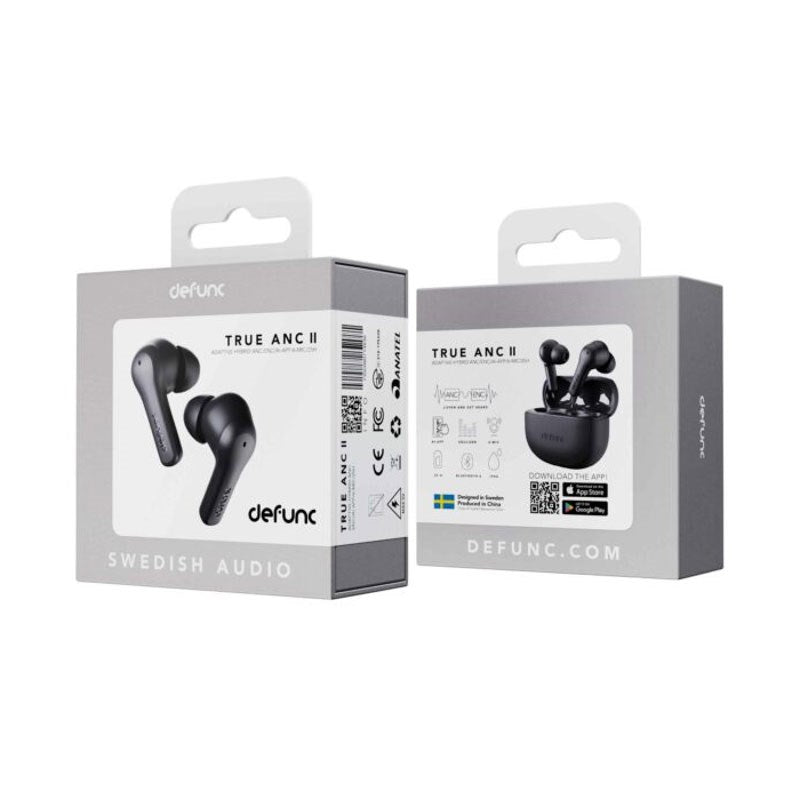 Defunc True ANC Plugin Trådløse Hodetelefoner – In-Ear – Svart