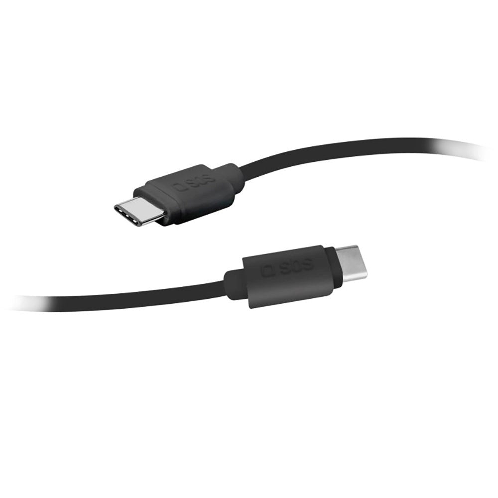 SBS USB-C til USB-C Kabel - 1.5 Meter - 25W (PD) - Svart