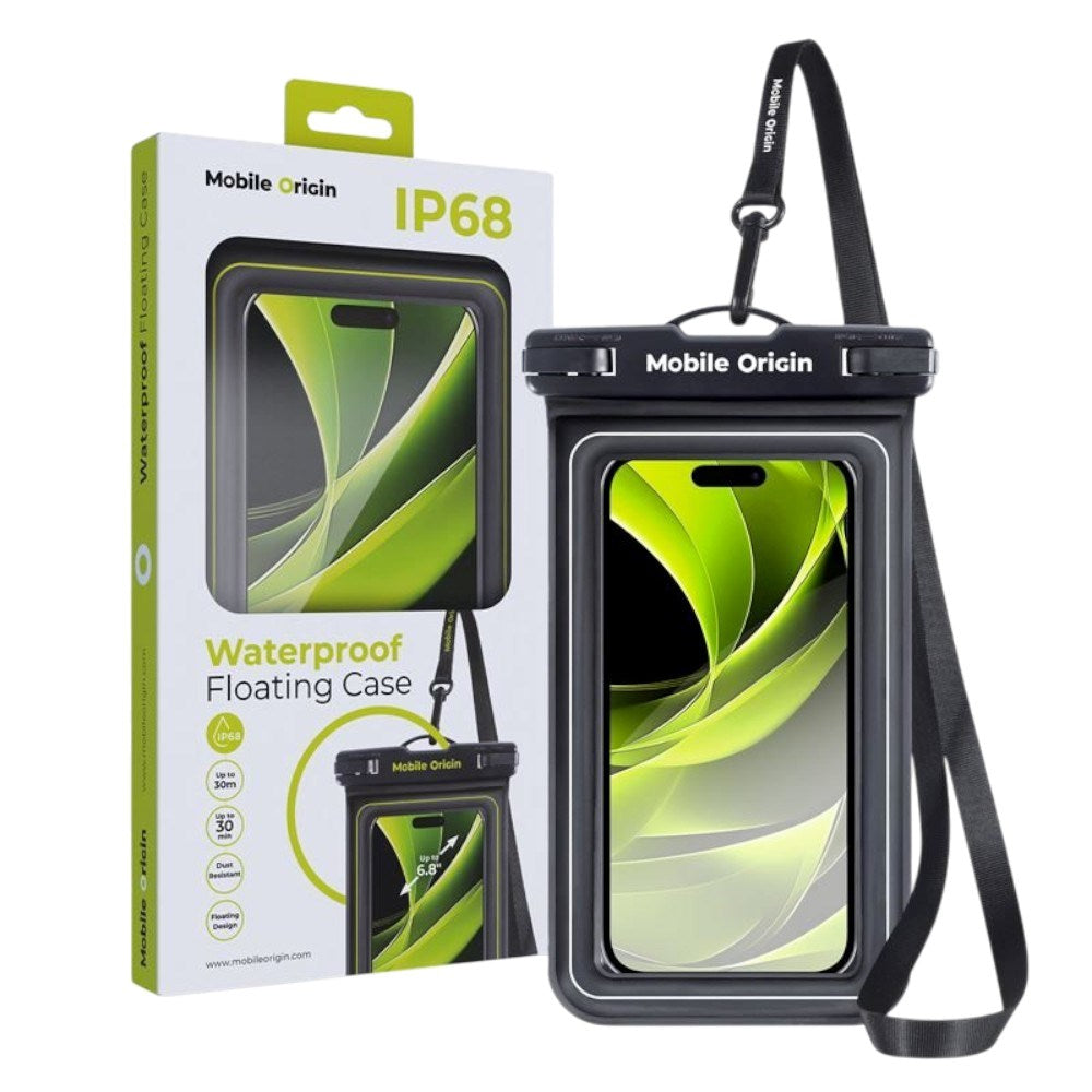 Universal Vanntett Case Etui Mobile Origin - Svart / Gjennomsiktig  (Maks. Mobil: 6,8")