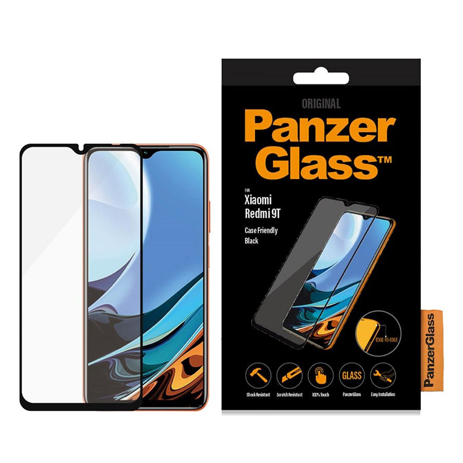 Xiaomi Redmi Note 9T (5G) PanzerGlass Skjermbeskytter - Case Friendly - Svart Kant