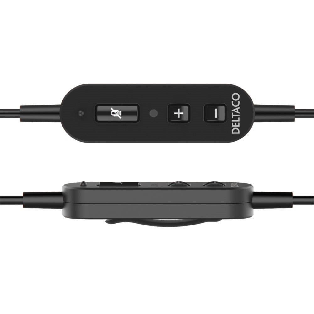 Deltaco Mono Headset m. Ledning - Svart